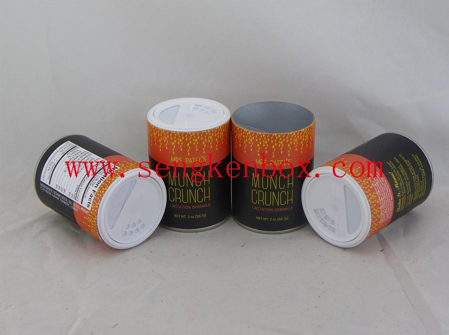 Paper Cans with Plastic Sifter Lid