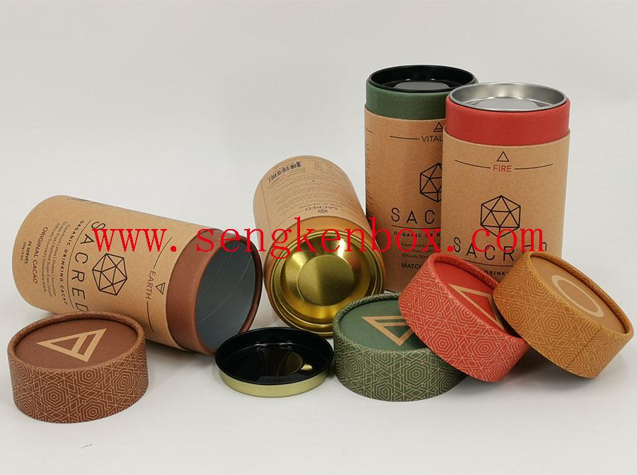 Food Grade Paper Cacao Canister