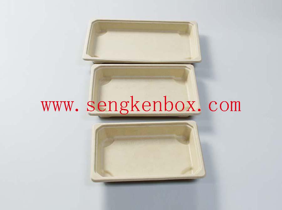 Papieren Bento Box Met Plastic Deksel
