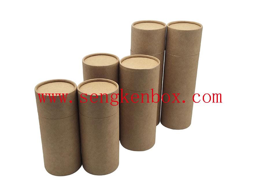 Bruine papieren cilinderverpakkingsbuis