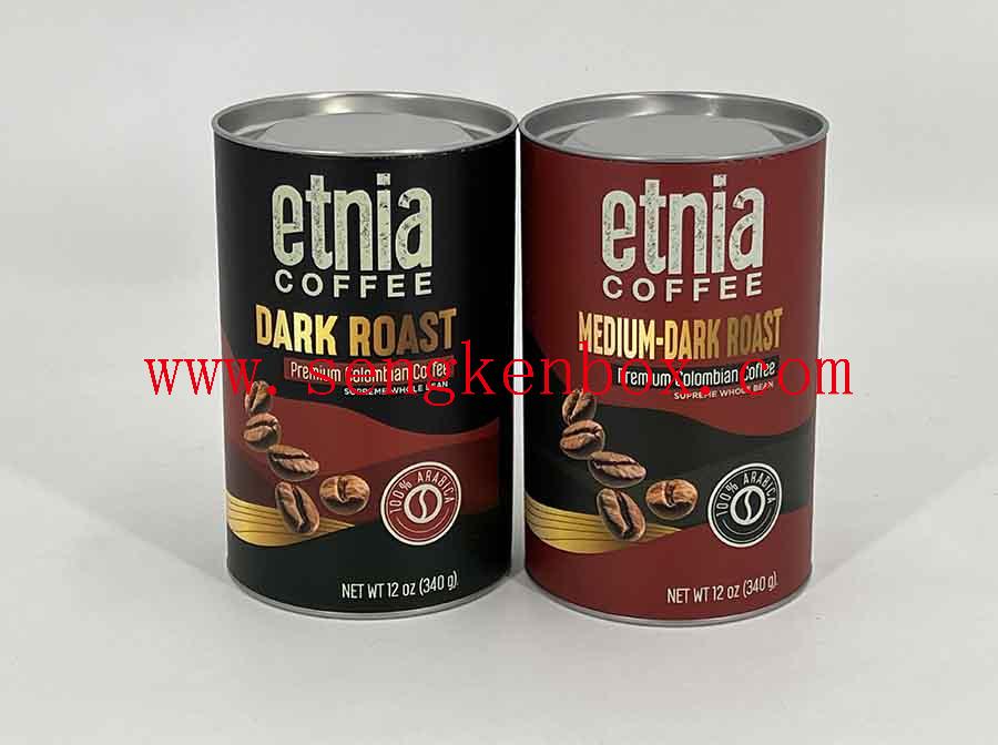 Etnia Koffie Verpakking Kartonnen Koker