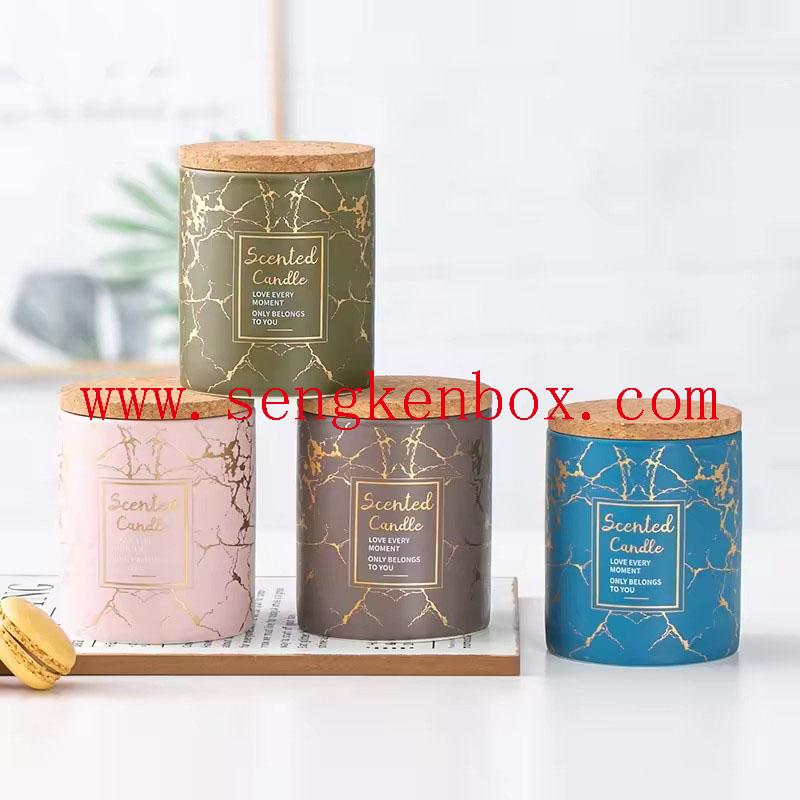 Glazed Stoneware Candle Canister Glazed Stoneware Candle Canister
