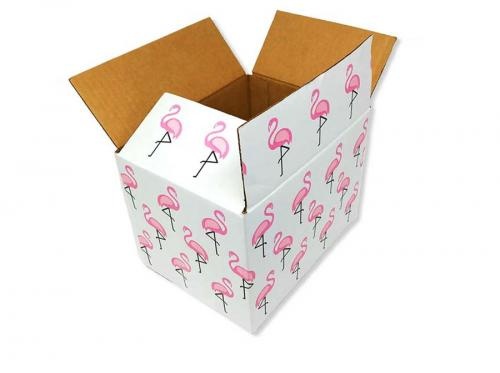 Pink Flower Storage Paper Box With Animal Print