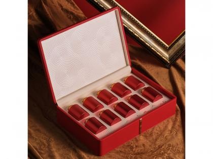 Holiday Gift China Red Leather Leather Case