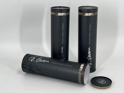 Black Custom Decorative Pattern Paper Tube