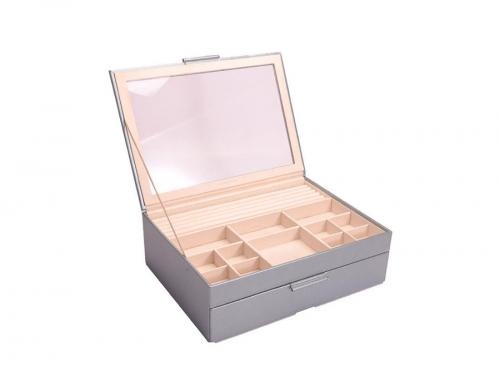 Leather Jewelry Packaging Box With Mirror
