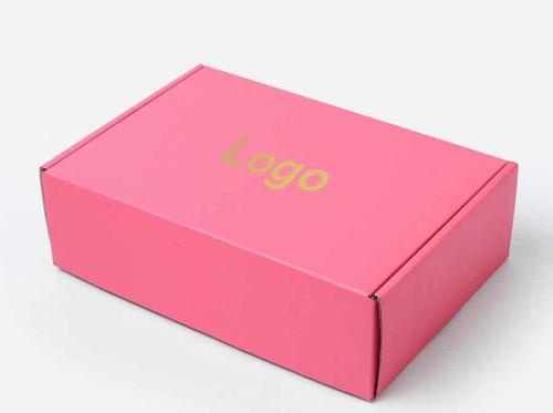 Simple Recyclable Pink Clothes Shipping Foldable Box
