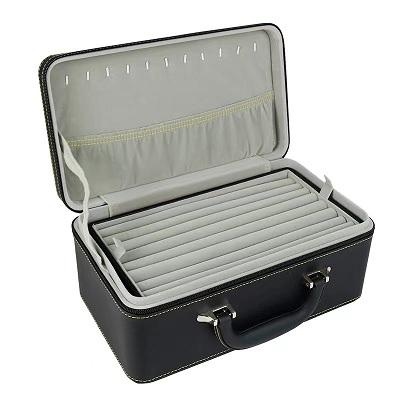 OEM en ODM Luxury PU Leather Velvet Jewelry Box Necklace Ring Gift Packaging te koop