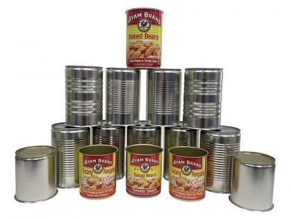OEM en ODM Round Food Grade Tin Can with Easy Open Lid te koop