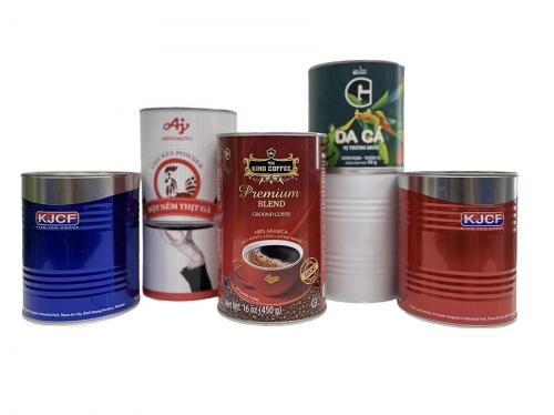 OEM en ODM Seal Coffee Beans Packaging Tin Can with Easy Open Lid te koop