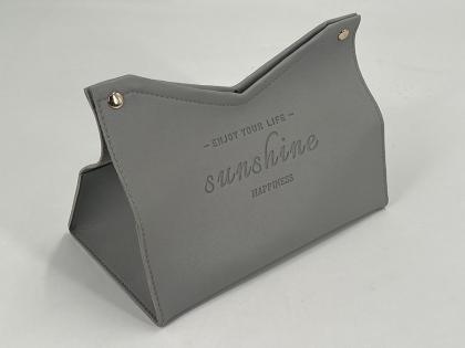 OEM en ODM PU Leather Desktop Tissue Case for Home Office Use te koop